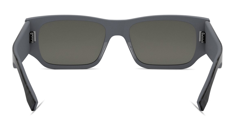 Shop FENDI FF Squared Grey Rectangular Sunglasses in Grey online.