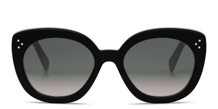 Shop CELINE CELINE 3 Dots Black Butterfly Sunglasses in Black online.