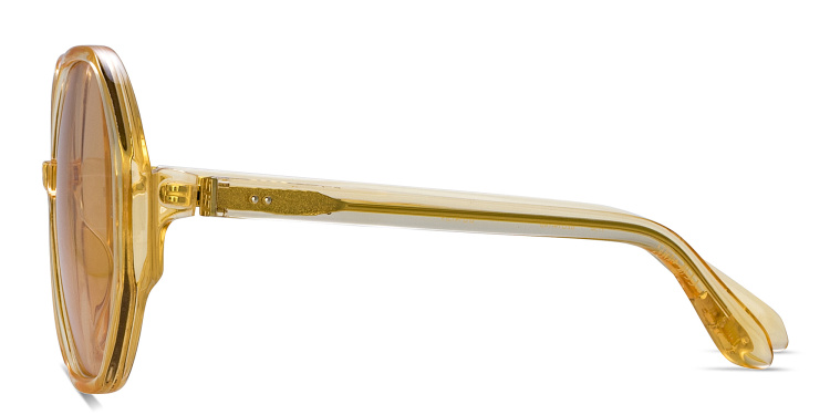 Shop LINDA FARROW Paloma Irregular Sunglasses in Orange online.