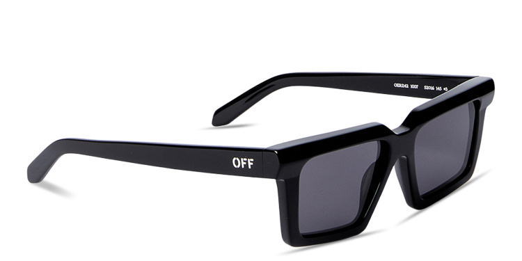 Shop OFF WHITE Windsor Unisex Rectangle Sunglasses in Black online.