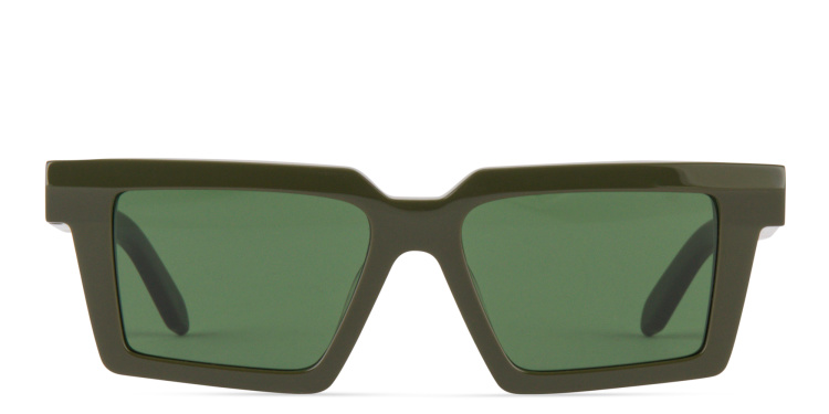 تسوق نظارات شمسية ويندسور بإطار مستطيل للجنسين أوف وايت بلون أخضر أونلاين.