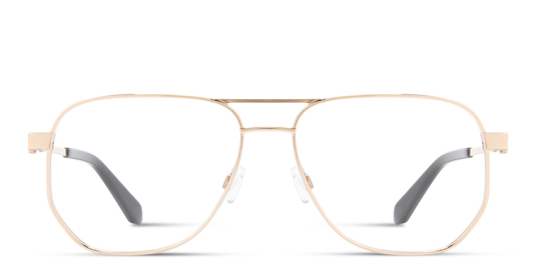 تسوق نظارات طبية واسعة طراز أفياتور للجنسين بشعار السهم أوف وايت بلون ذهبي أونلاين.