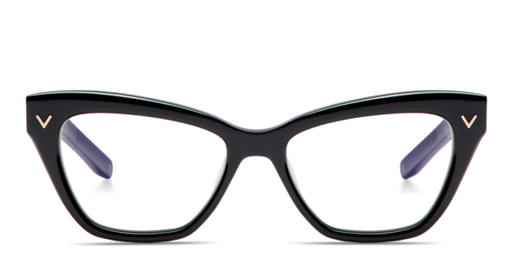 Shop VALENTINO V-Tale Cat-Eye Eyeglasses in Black online.