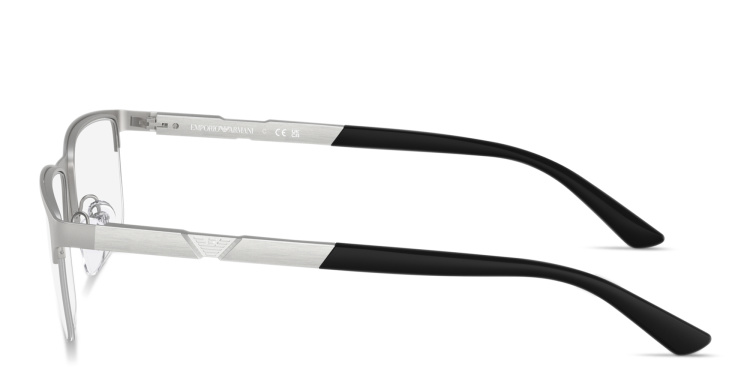 تسوق نظارات طبية موديرن بنصف إطار مستطيل واسع امبوريو أرماني بلون فضي أونلاين.