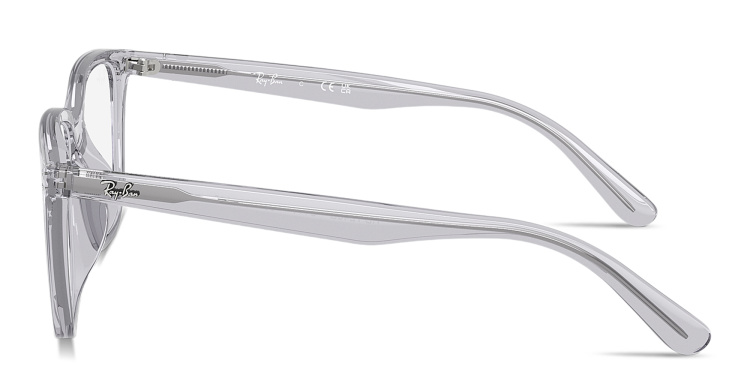 تسوق نظارات طبية مربّعة واسعة للجنسين بالشعار النافر راي بان بلون رمادي أونلاين.