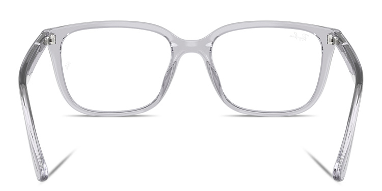 تسوق نظارات طبية مربّعة واسعة للجنسين بالشعار النافر راي بان بلون رمادي أونلاين.