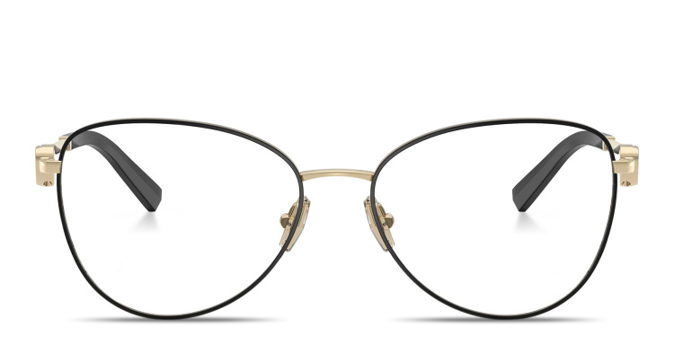 Shop TIFFANY Return To Tiffany Pilot Eyeglasses in Black online.