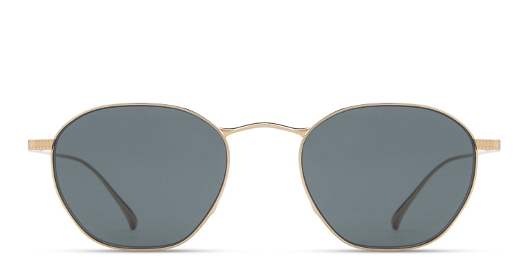 Shop GIORGIO ARMANI Engraved Logo Square Sunglasses in Gold online.