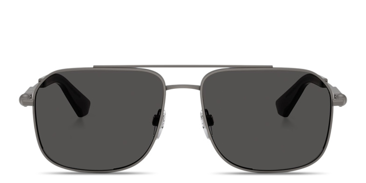 تسوق نظارات شمسية غير منتظمة بالشعار المنقوش بربري بلون رمادي أونلاين.