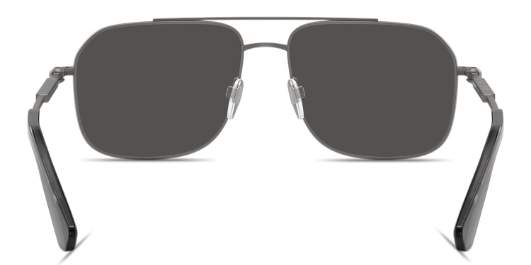 تسوق نظارات شمسية غير منتظمة بالشعار المنقوش بربري بلون رمادي أونلاين.