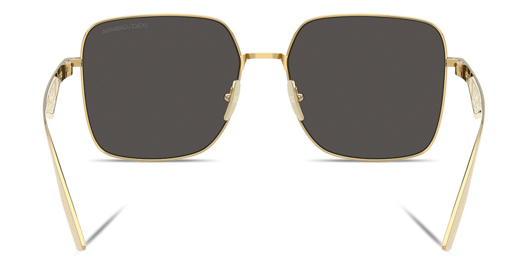 Shop Dolce & Gabbana Oversized Square Sunglasses in Gold online.