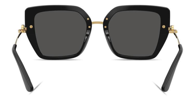 Shop Dolce & Gabbana DG Motif Butterfly Sunglasses in Black online.