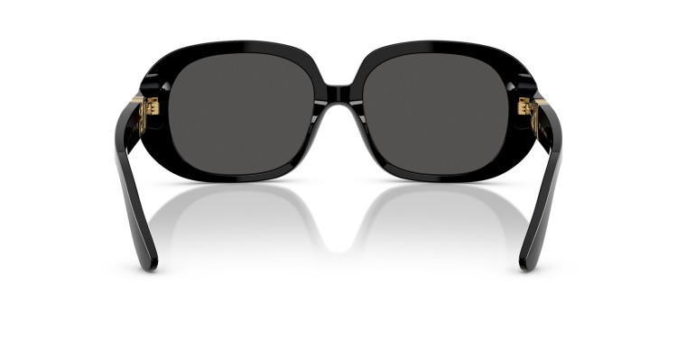 Shop Dolce & Gabbana DG Motif Oval Sunglasses in Black online.