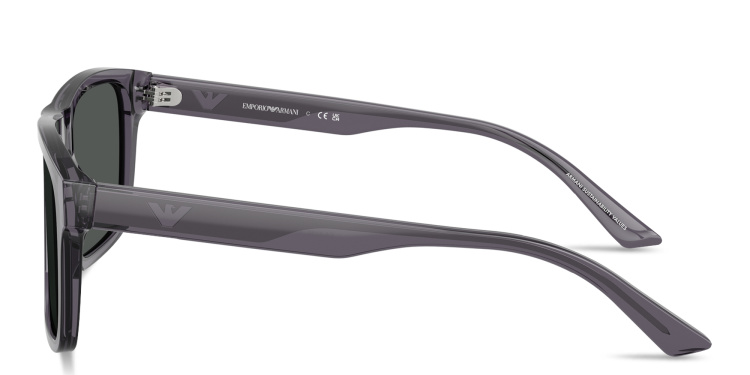 Shop Emporio Armani Essential Leisure Square Sunglasses in Grey online.