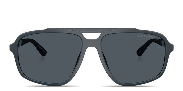 تسوق نظارات شمسية طراز بايلوت بشعار النسر امبوريو أرماني بلون أزرق أونلاين.