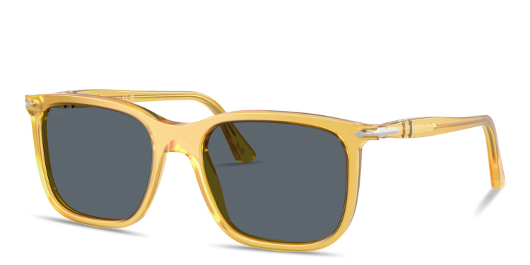 تسوق نظارات شمسية رينزو بإطار مستطيل للجنسين بيرسول بلون أصفر أونلاين.