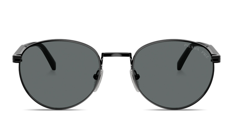 تسوق نظارات شمسية طراز بانتوس بالشعار المنقوش برادا بلون أسود أونلاين.