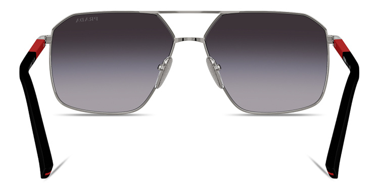 تسوق نظارات شمسية غير منتظمة بتوقيع العلامة برادا لينيا روسا بلون رصاصي أونلاين.