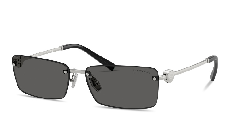 تسوق نظارات شمسية ريترن تو تيفاني مستطيلة بدون إطار للجنسين تيفاني أند كو بلون فضي أونلاين.