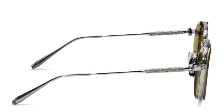 Shop AKONI Eclipse Unisex Square Sunglasses in Silver online.