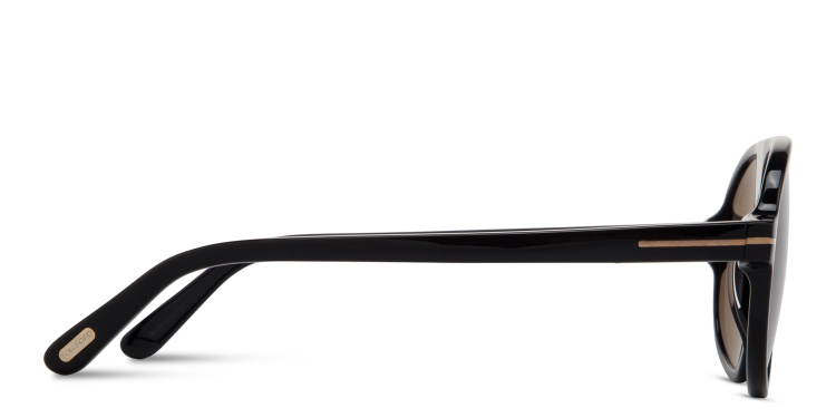 Shop TOM FORD Erol Pilot Sunglasses in Black online.