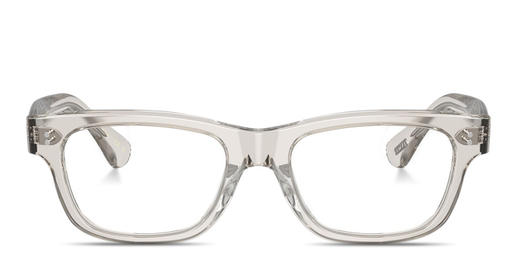 Shop OLIVER PEOPLES Rosson Unisex Rectangle Eyeglasses in Grey online.