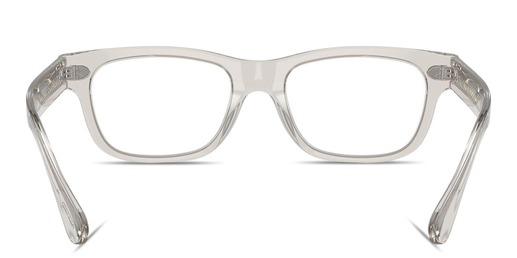 Shop OLIVER PEOPLES Rosson Unisex Rectangle Eyeglasses in Grey online.