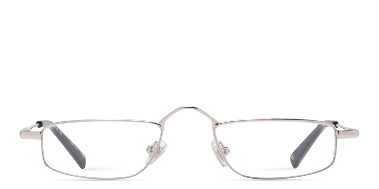 Shop EYE'M Rectangle Eyeglasses in Silver online.