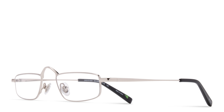 Shop EYE'M Rectangle Eyeglasses in Silver online.