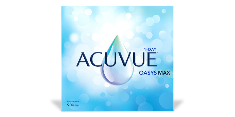 Shop ACUVUE OASYS MAX 1-Day Clear Contact Lenses - Pack of 90 in Clear online.