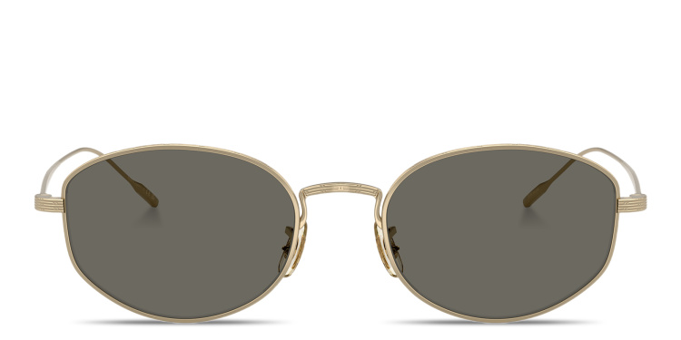 تسوق نظارات شمسية إيسترا بإطار بيضاوي للجنسين أوليفر بيبلز بلون ذهبي أونلاين.