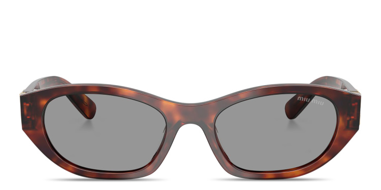 تسوق نظارات شمسية غير منتظمة بشعار العلامة العمودي ميو ميو بلون مموه أونلاين.