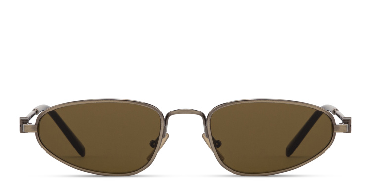 تسوق نظارات شمسية غير منتظمة بشعار العلامة العمودي ميو ميو بلون ذهبي أونلاين.