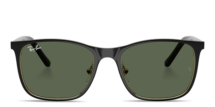 Shop Ray-Ban Junior Kids Core Square Sunglasses in Black online.