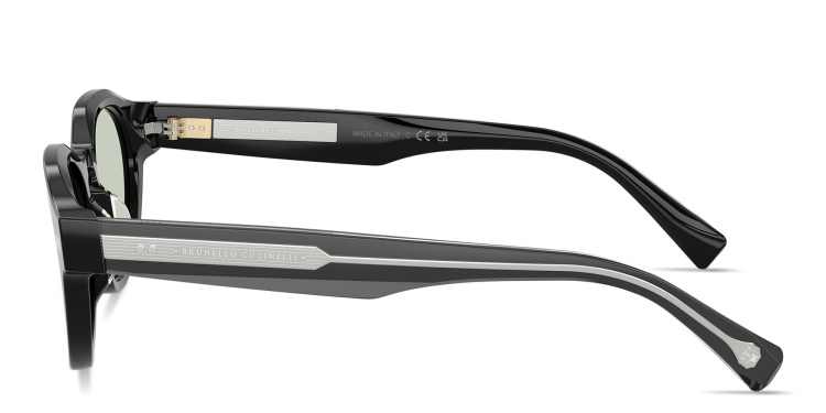 تسوق نظارات طبية آيكونيك ميريديان بإطار دائري برونيلو كوتشينيلي بلون أسود أونلاين.