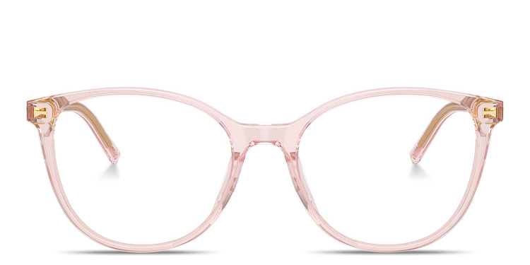 Shop Dolce & Gabbana Logo-Print Cat-Eye Eyeglasses in Pink online.