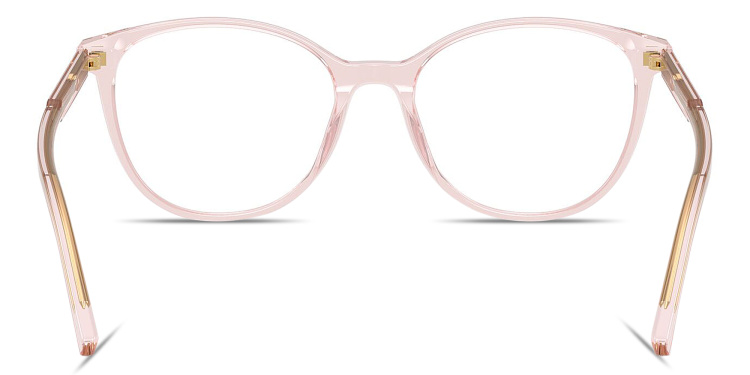 Shop Dolce & Gabbana Logo-Print Cat-Eye Eyeglasses in Pink online.