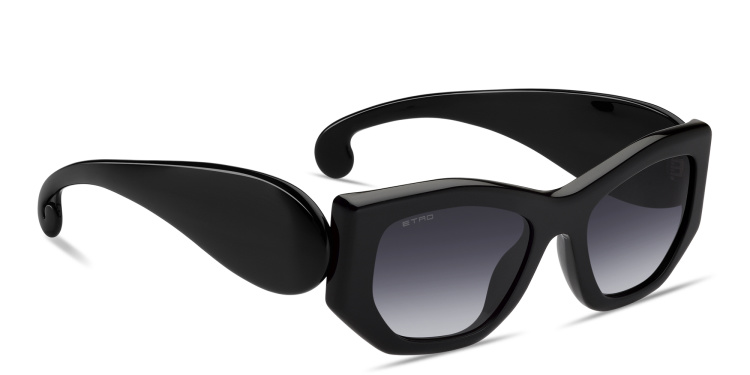 Shop ETRO Paisley Cat-Eye Sunglasses in Black online.