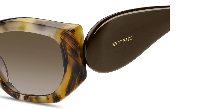 Shop ETRO Paisley Cat-Eye Sunglasses in Brown online.