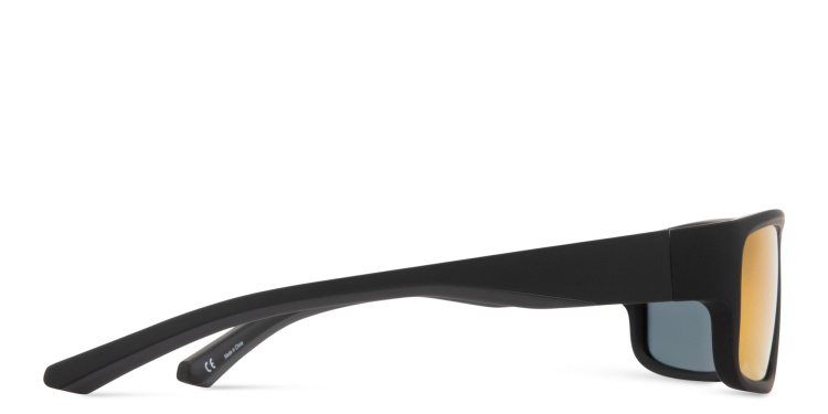 Shop SPIN ON8 Wide Rectangle Sunglasses in Black online.