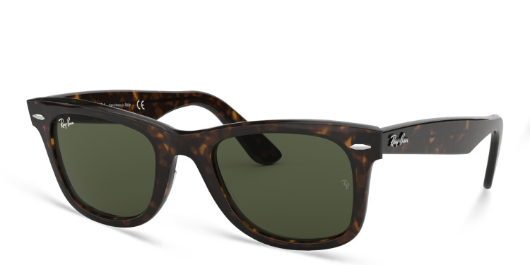 Shop Ray-Ban Wayfarer Unisex Square Sunglasses in Tortoise online.