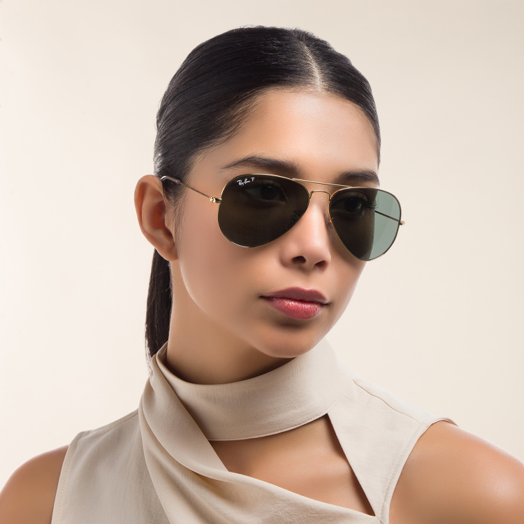 Shop Ray-Ban Pilot Classic Sunglasses in Gold online.