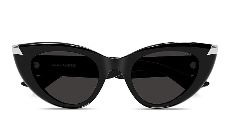 تسوق نظارات شمسية طراز كات آي بتوقيع العلامة ألكسندر ماكوين بلون أسود أونلاين.