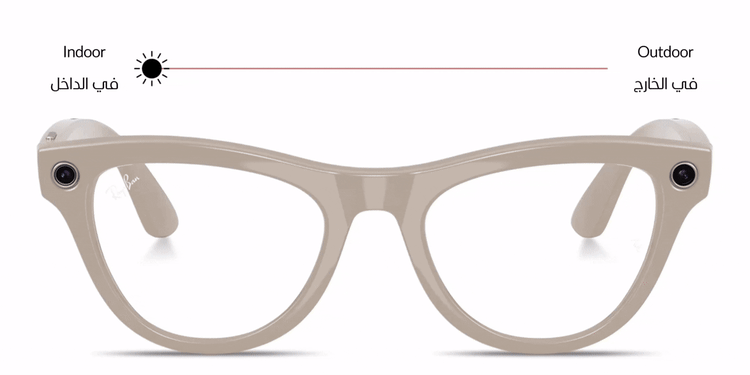 تسوق نظارات شمسية  ميتا سكايلر طراز كات آي للجنسين راي بان بلون رمادي أونلاين.