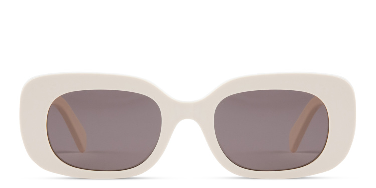 تسوق نظارات شمسية سيلين بإطار مستطيل مزيّنة بثلاث نقاط سيلين بلون أبيض أونلاين.