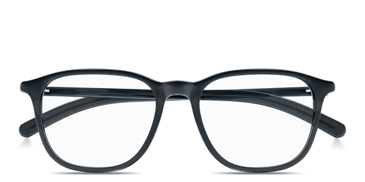 Shop MONTBLANC Snowcap Square Eyeglasses in Grey online.