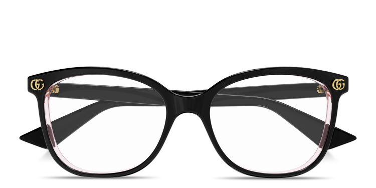 تسوق نظارات طبية مربّعة بشعار GG غوتشي بلون أسود أونلاين.