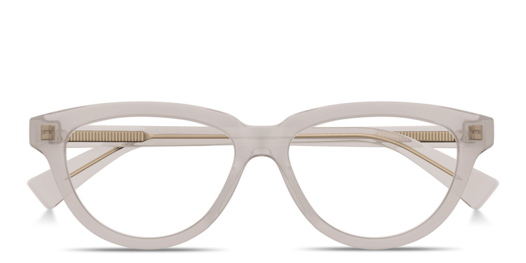 Shop BOTTEGA VENETA Triangle Stud Cat-Eye Eyeglasses in Brown online.