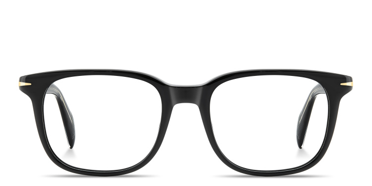 Shop DAVID BECKHAM Talisman Square Eyeglasses in Black online.