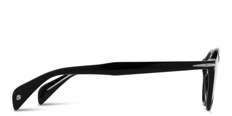 Shop DAVID BECKHAM Talisman Round Eyeglasses in Black online.